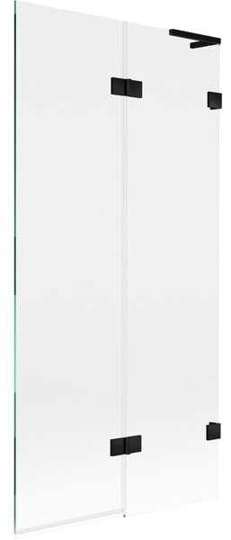 Mexen Lunar L parawan nawannowy 2-skrzydłowy prawy 90 x 150 cm, transparent, czarny - 897L-090-100-70-00-P