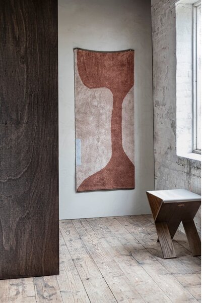 Ceglasto-beżowy bawełniany chodnik odpowiedni do prania 70x150 cm Figura – Mette Ditmer Denmark