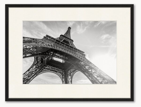 Oprawiony druk cyfrowy Eiffel Tower Against Sun