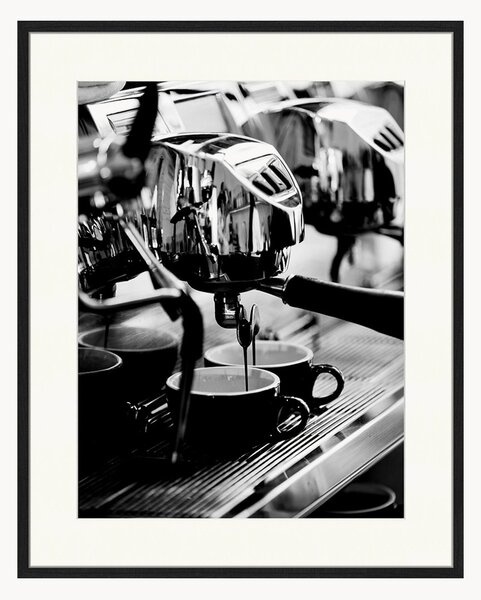 Oprawiony druk cyfrowy Coffee Machine Making Fresh Coffee