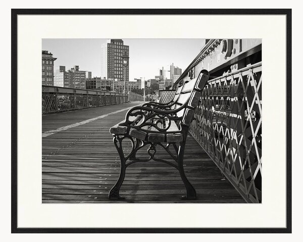 Oprawiony druk cyfrowy Brooklyn In Black And White