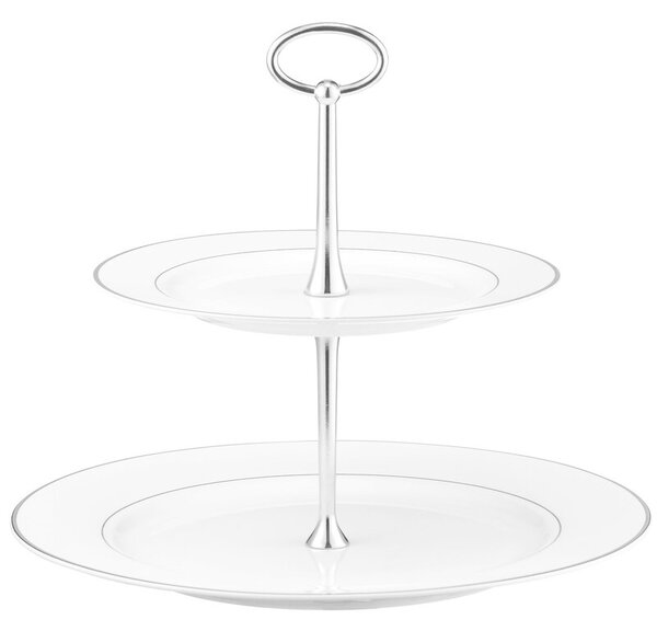 Patera AMBITION Aura 99339 2 poziomy Biało-srebrny