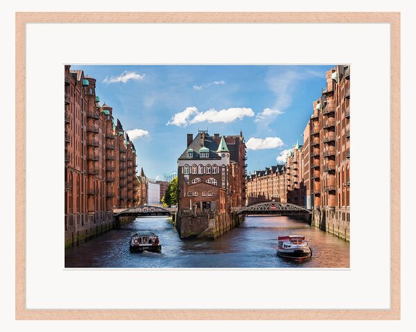 Oprawiony druk cyfrowy Hamburg Landmark Wasserschloss