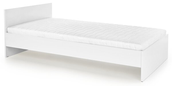Białe pojedyncze łóżko Lines 120x200