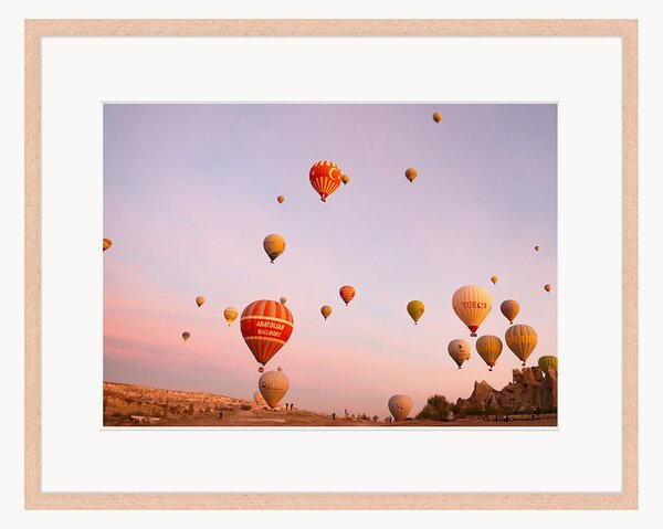 Oprawiony druk cyfrowy Globes Sunset