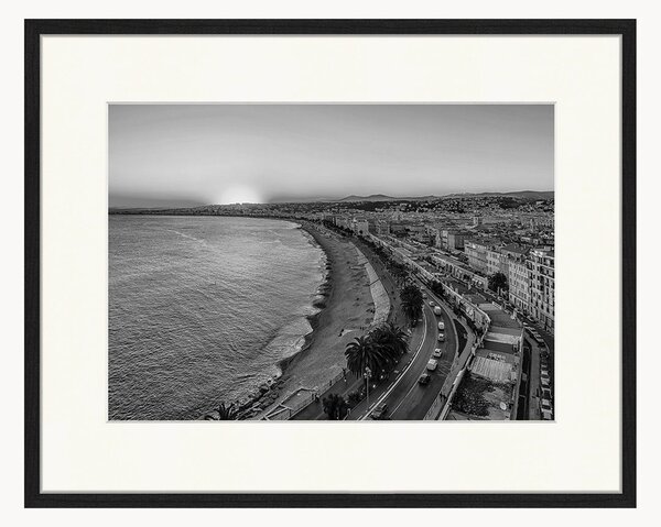 Oprawiony druk cyfrowy City Of Nice At Sunset