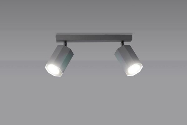 Minimalistyczny plafon metalowy- popiel N3-F34