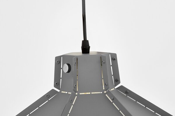 LAMPA SUFITOWA WISZĄCA LOFT SZARA CONA W1