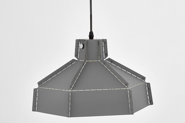 LAMPA SUFITOWA WISZĄCA LOFT SZARA DONA W1