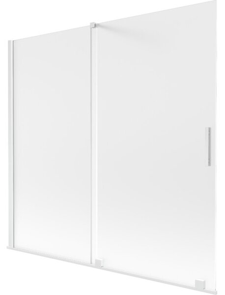 Mexen Velar parawan nawannowy 2-skrzydłowy rozsuwany 170 x 150 cm, szron, biały - 896-170-000-31-20