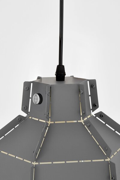 LAMPA SUFITOWA WISZĄCA LOFT SZARA MONA W1