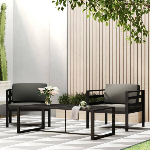 Stół ogrodowy, antracytowy, 120x60x66 cm, aluminium