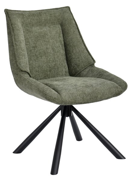 Krzeso do jadalni Duhome Ergonomiczne krzeso kuchenne obrotowe 180° Krzeso wykonane z tkaniny szenilowej i metalowej ramy Krzeso do salonu z funkcj rozkadania, zielone