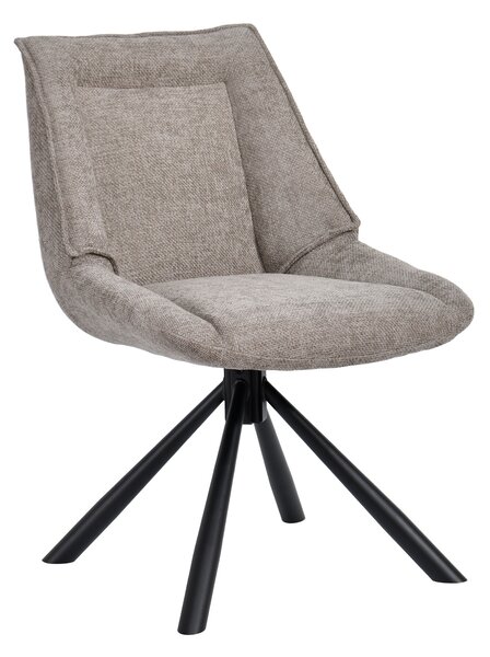 Krzeso do jadalni Duhome Ergonomiczne krzeso kuchenne obrotowe 180° Krzeso wykonane z tkaniny szenilowej i metalowej ramy Krzeso do salonu z funkcj rozkadania, taupe