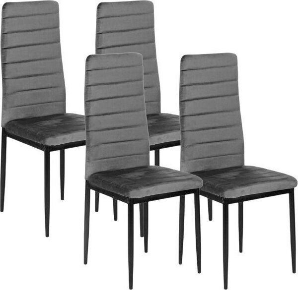 Ekspand | Krzeso do jadalni LR-1494 - Ciemnoszare - Tapicerowane - Ergonomiczne - Nowoczesny design