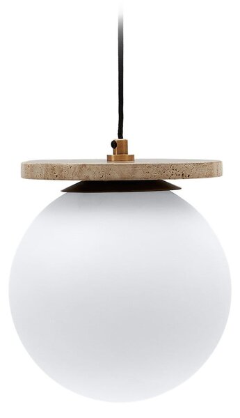 Biała lampa wisząca ze szklanym kloszem ø 20 cm Malachi – Kave Home