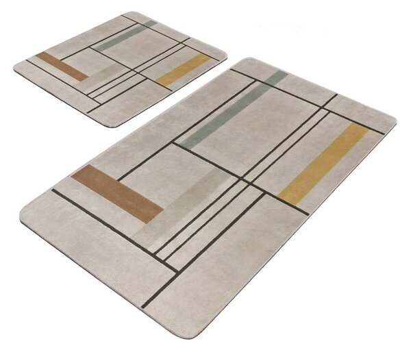 Jasnobrązowe dywaniki łazienkowe zestaw 2 szt. 60x100 cm – Mila Home