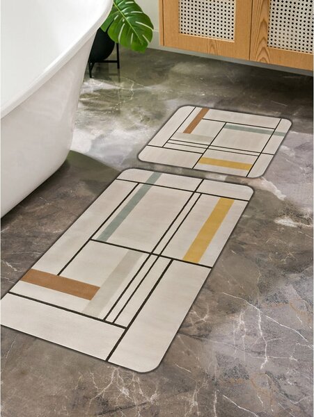 Jasnobrązowe dywaniki łazienkowe zestaw 2 szt. 60x100 cm – Mila Home