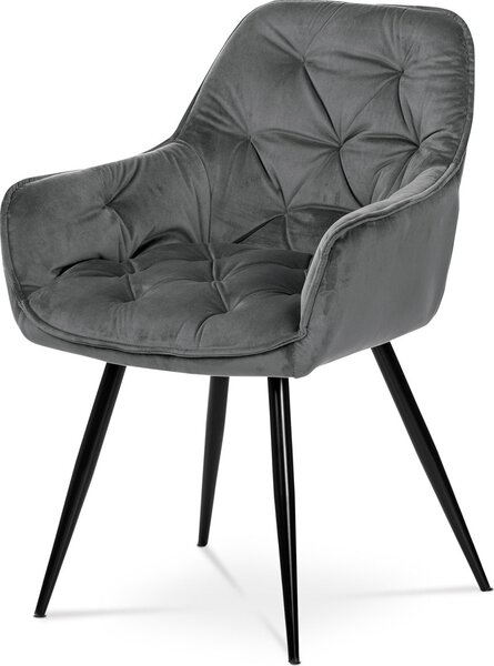 Krzeso do jadalni Autronic DCH-421 GREY4 - szary aksamit