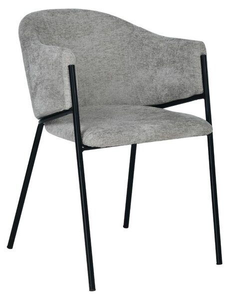 HowHomely | Krzeso kuchenne – krzeso do jadalni – 55 x 62 x 78 cm – szare – krzeso do jadalni – krzeso tapicerowane