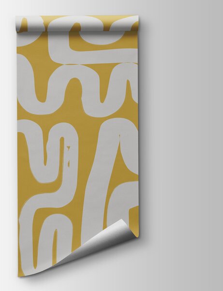 Fototapeta Biało-żółty labirynt, Fototapety design, Popularne Fototapety, w01686v1 - Tapeko.pl
