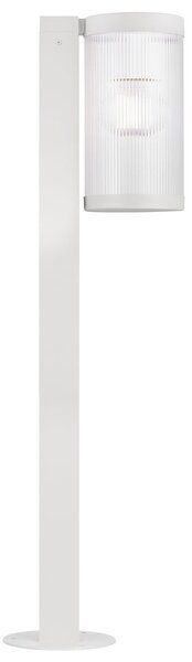 Biały słupek ogrodowy Coupar - IP54, wymienna żarówka
