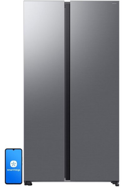 Lodówka SAMSUNG RS70F65QETEO Side by Side AI No Frost 178.4cm Szczotkowana stal nierdzewna
