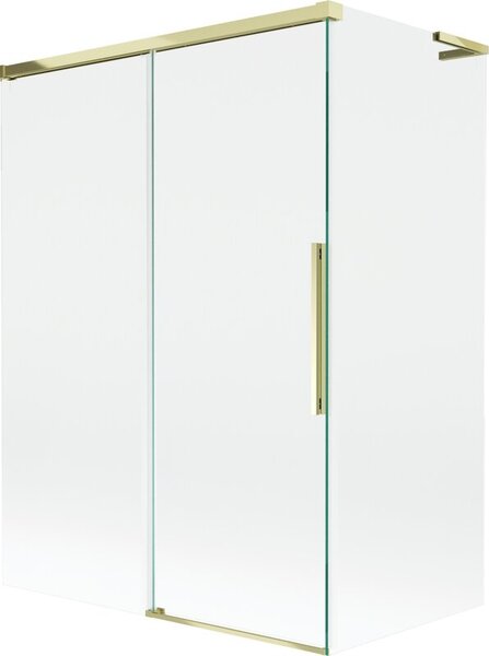 Mexen Rox L parawan nawannowy 2-skrzydłowy rozsuwany 120 + 70 x 150 cm, transparent, złoty - 8C9L-120-070-50-00