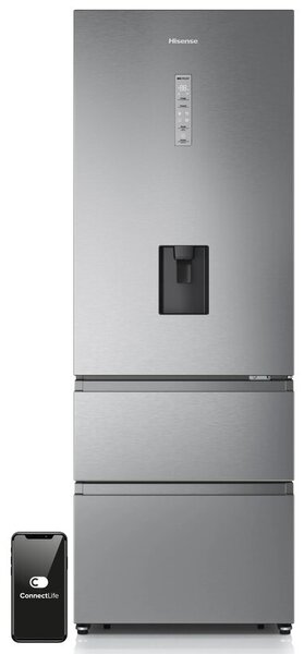 Lodówka HISENSE RT641N4WIE1 3D SkyLine No frost 200cm Szara Wi-Fi ConnectLife Metal Tech Cooling