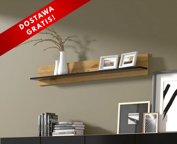 Wisząca półka ścienna na zdjęcia artisan z czarnym | Umeblowana.com