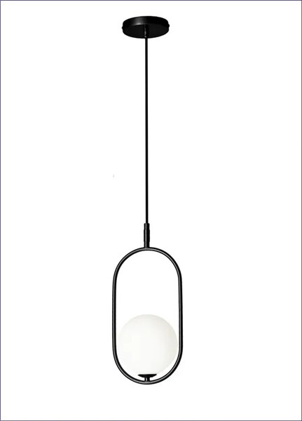 Czarna wisząca lampa w stylu glamour - M083 Z7-B39