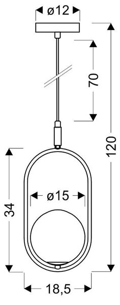 Srebrna industrialna lampa wisząca z dwoma kloszami - M081 M1-D10