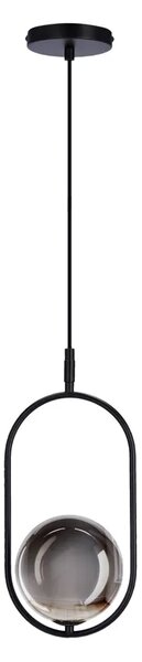 Czarna lampa wisząca z grafitowym kloszem - M083 W0-E15