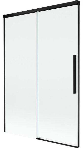 Mexen Rox parawan nawannowy 2-skrzydłowy rozsuwany 120 x 150 cm, transparent, czarny - 8C9-120-001-70-00