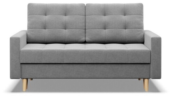 Sofa skandynawska, pikowana, NUBO, 152x92x92 cm, jasny szary | TYLETEGOTU