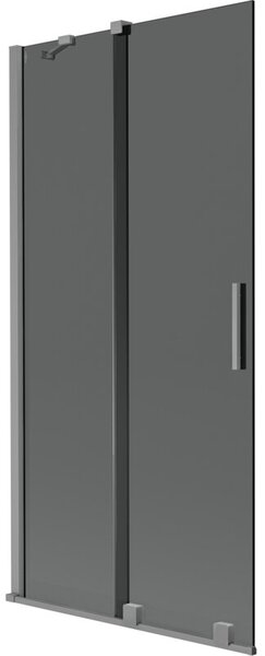 Mexen Velar parawan nawannowy 2-skrzydłowy rozsuwany 95 x 150 cm, grafit, gun metal - 896-095-000-41-95