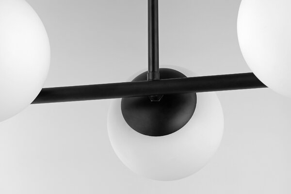 NOWOCZESNA LAMPA SUFITOWA WISZĄCA CZARNA LEDO W3