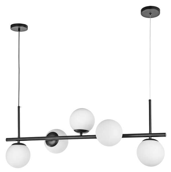 NOWOCZESNA LAMPA SUFITOWA WISZĄCA CZARNA LEDO W5