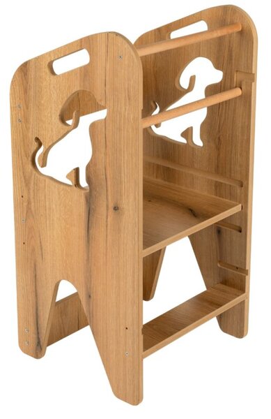 Pomocnik kuchenny dla dzieci regulowany Kitchen Helper MDF drewno +kolorowanka