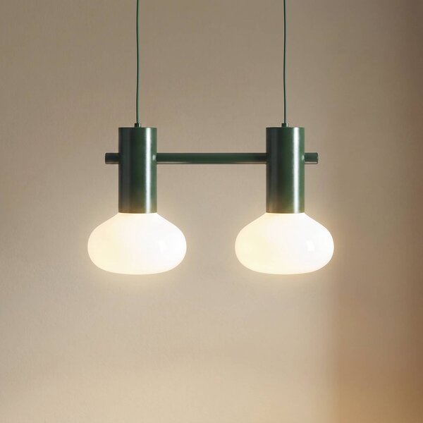 Lampa wisząca szklana Flo ALDEX, możliwość ściemniania, zielony, salon / jadalnia, metal, design