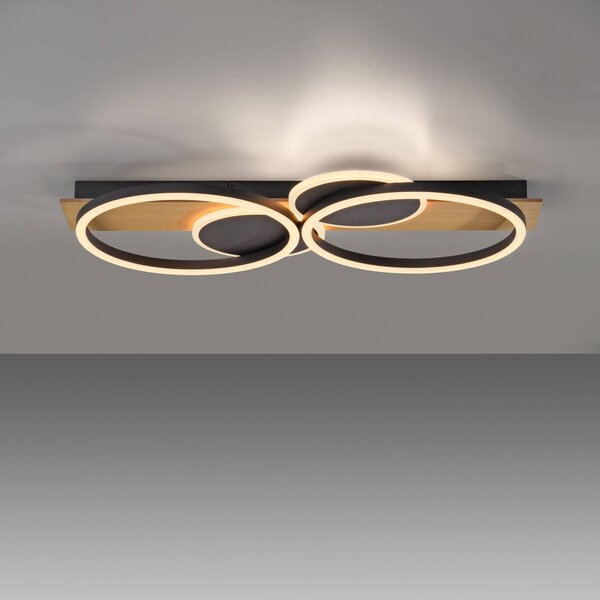 JUST LIGHT. GmbH Lampa sufitowa Trooper, jasne drewno, salon / jadalnia, drewno, nowoczesny