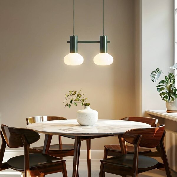 Lampa wisząca szklana Flo ALDEX, możliwość ściemniania, zielony, salon / jadalnia, metal, design