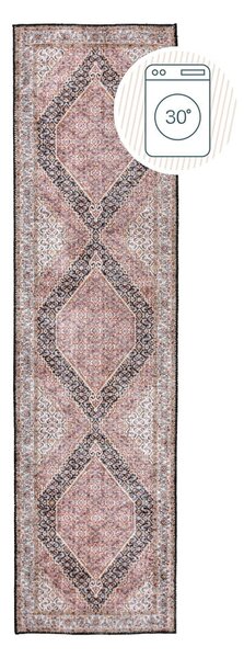 Różowy chodnik odpowiedni do prania 60x230 cm Briony Traditional – Flair Rugs