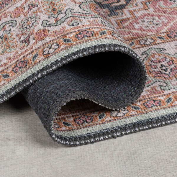 Różowy chodnik odpowiedni do prania 60x230 cm Briony Traditional – Flair Rugs