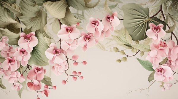 Fototapety Orchidee, wiszące kwiaty, Fototapety Kwiaty, w05619 : Uwalls.pl