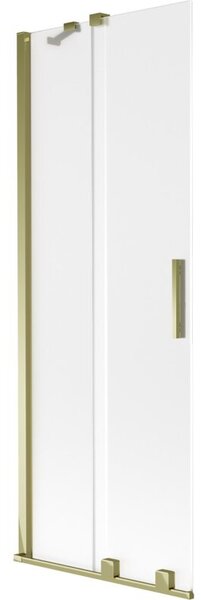 Mexen Velar parawan nawannowy 2-skrzydłowy rozsuwany 70 x 150 cm, szron, złoty - 896-070-000-31-50