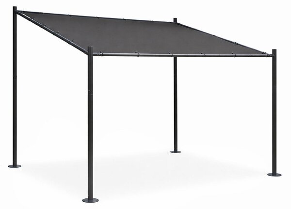 MultiGarden DN-FG-871 Zahradní pergola s ocelovou konstrukcí 3 x 3 m, edá