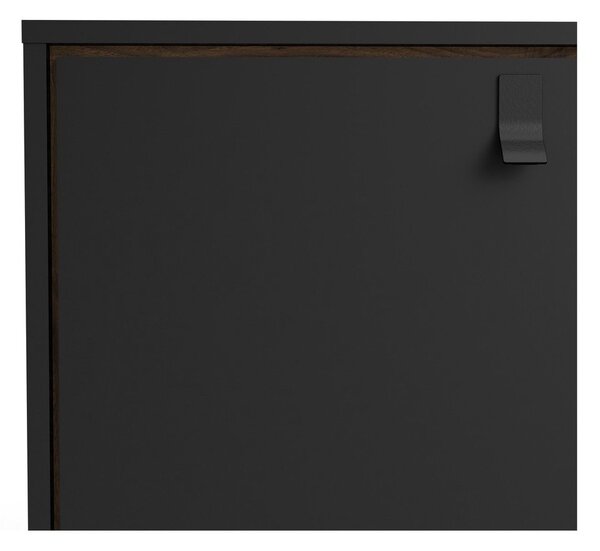 Czarna komoda w dekorze orzecha 150x72x40 cm Ry – Tvilum