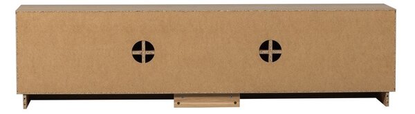 Szafka pod TV z litego drewna dębowego w naturalnym kolorze 200x52x45 cm Zuma – WOOOD
