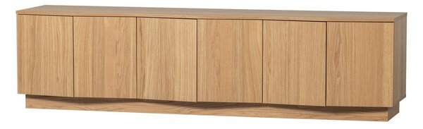 Szafka pod TV z litego drewna dębowego w naturalnym kolorze 200x52x45 cm Zuma – WOOOD